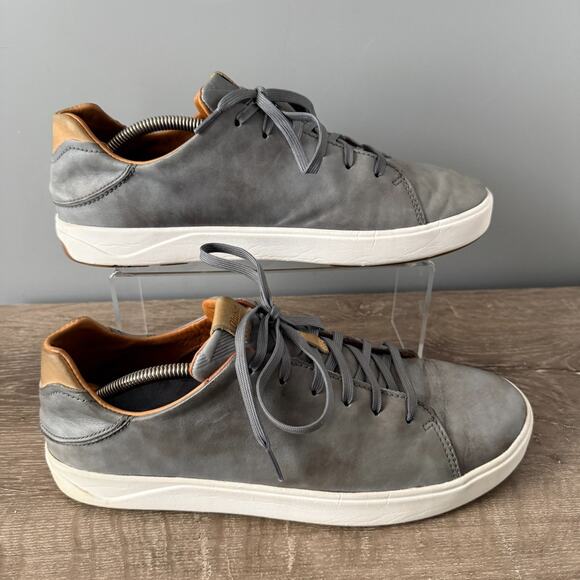 Olukai Lae Ahi Li Ili Sneakers Mens 10.5 Gray Leather Low Top Casual Shoes main image 8